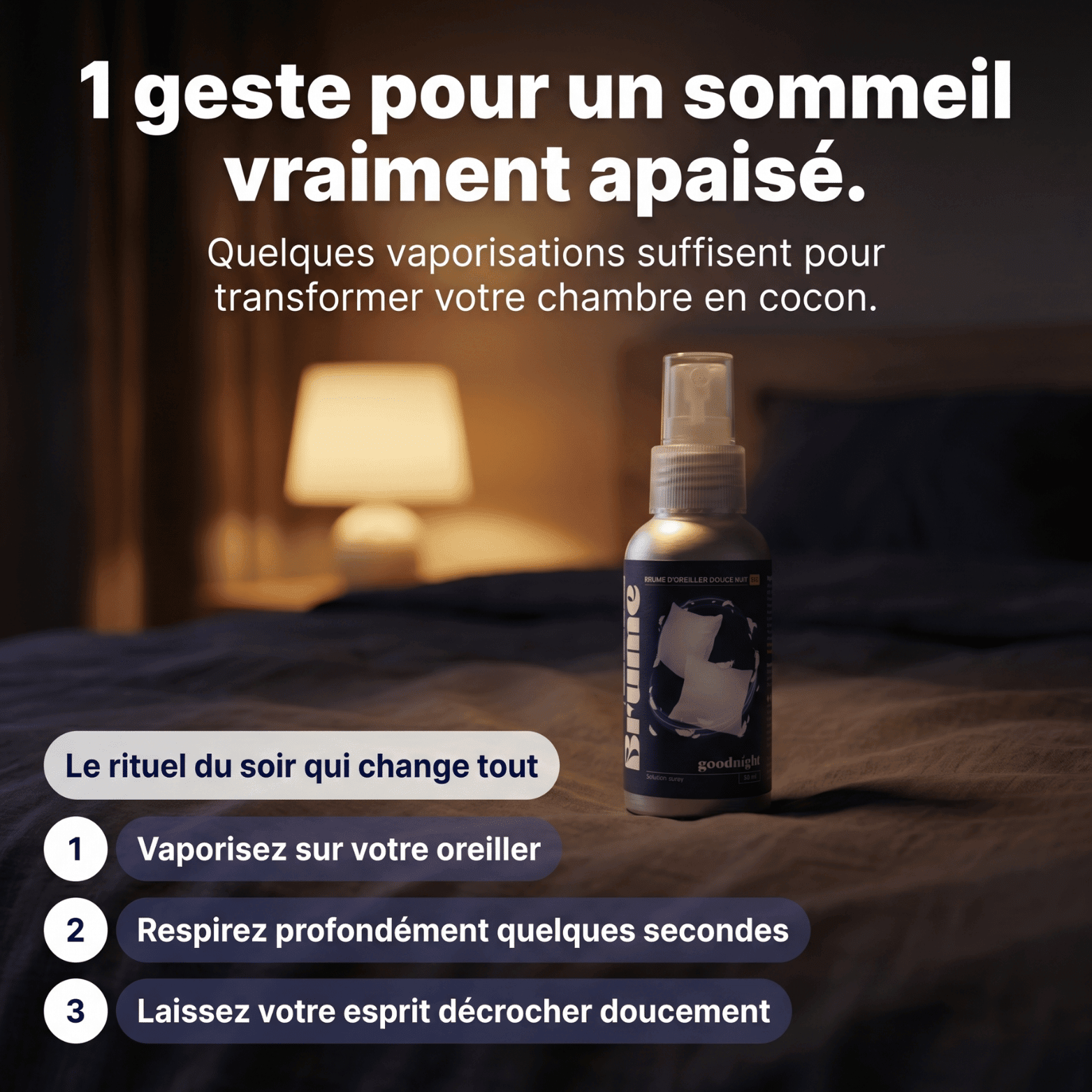 Auralis - Brume d'oreiller - pour un sommeil réparateur - My Good Night