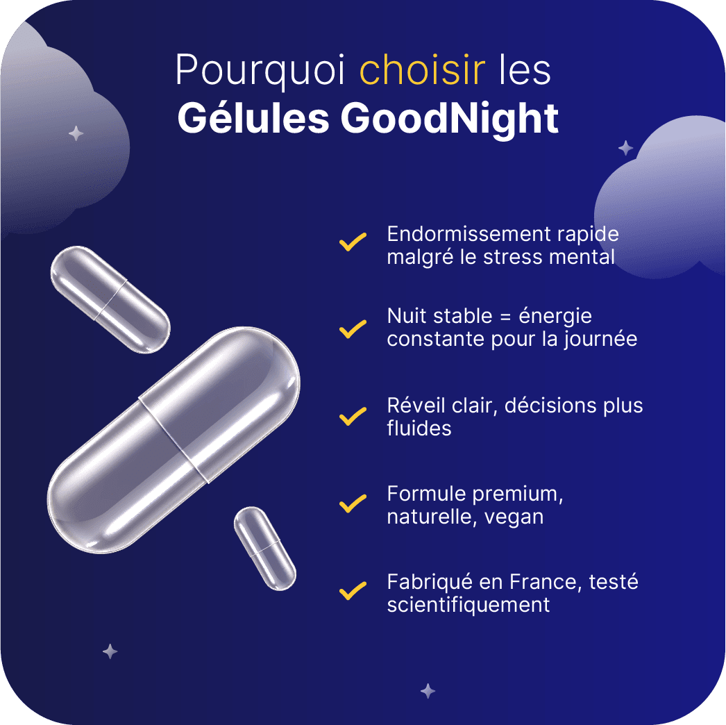 Goodnight - Compléments alimentaire pour le sommeil - pour un sommeil réparateur - My Good Night