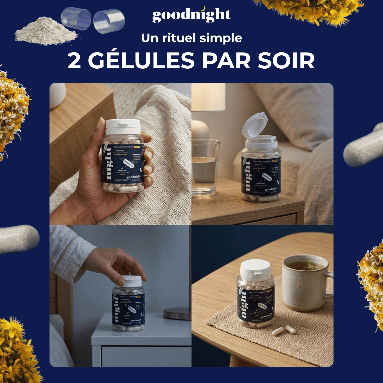 GoodNight™ – Enfin mieux dormir - Compléments alimentaire pour le sommeil - pour un sommeil réparateur - My Good Night