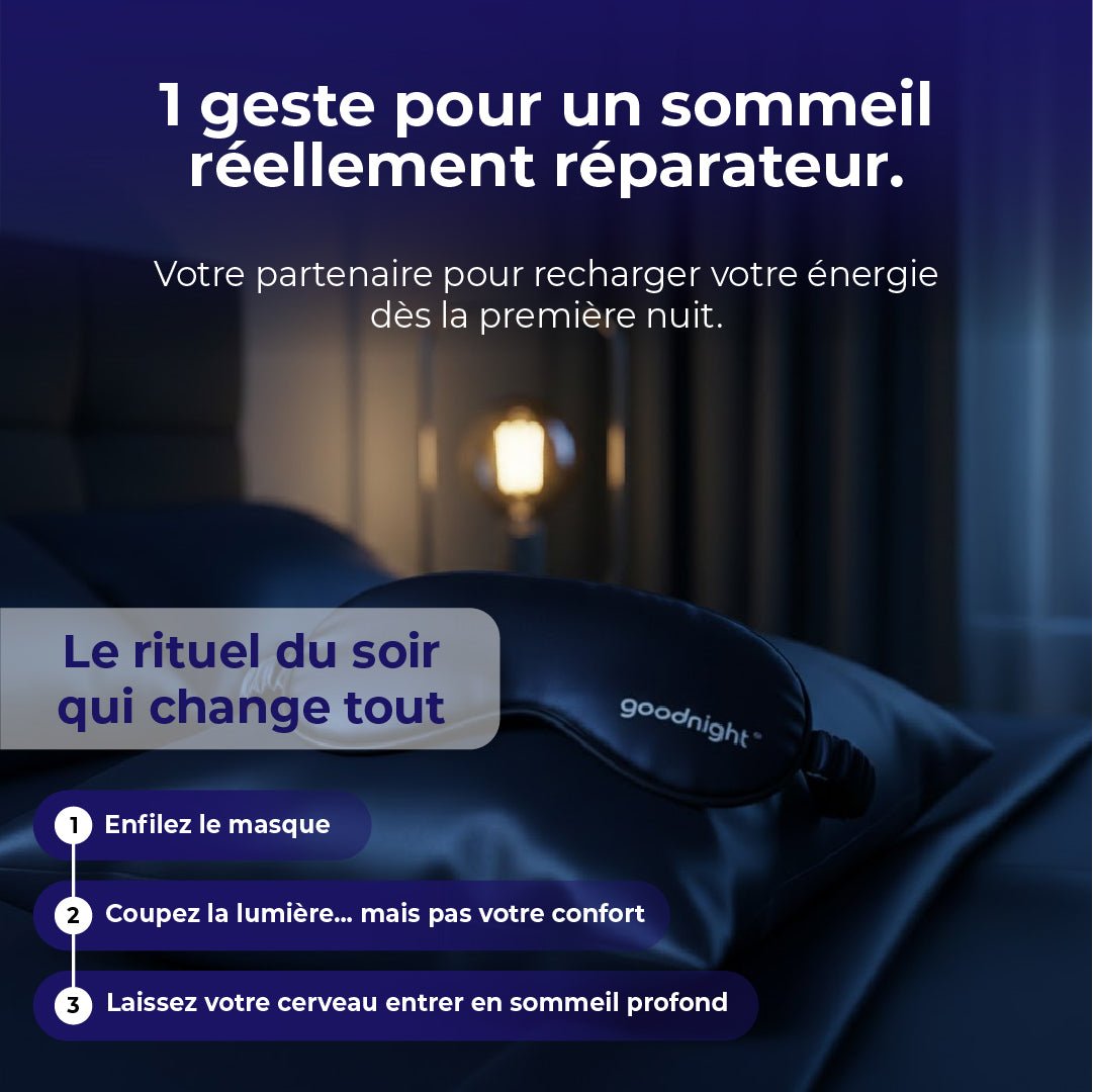 Masque de nuit en soie - Masque de sommeil - pour un sommeil réparateur - My Good Night