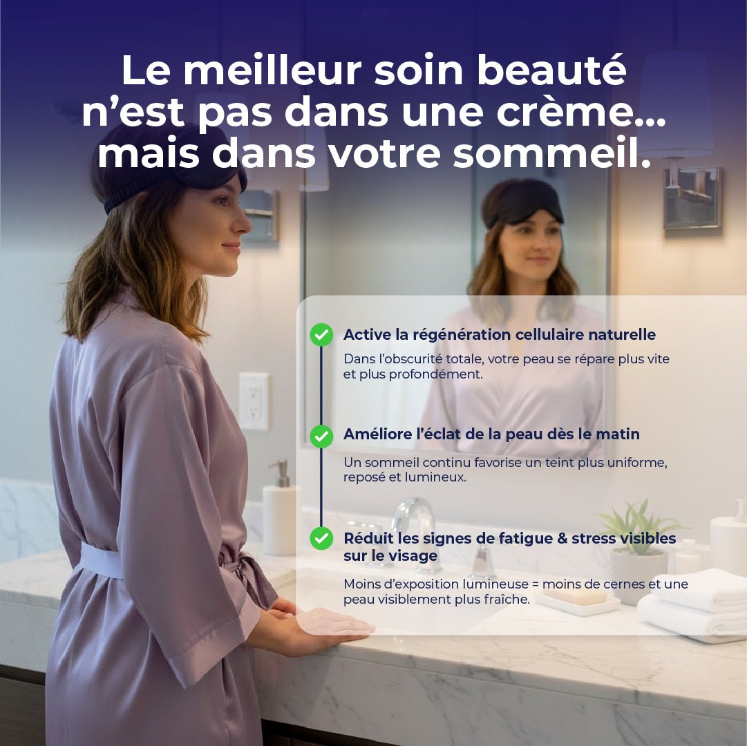 Masque de nuit en soie - Masque de sommeil - pour un sommeil réparateur - My Good Night